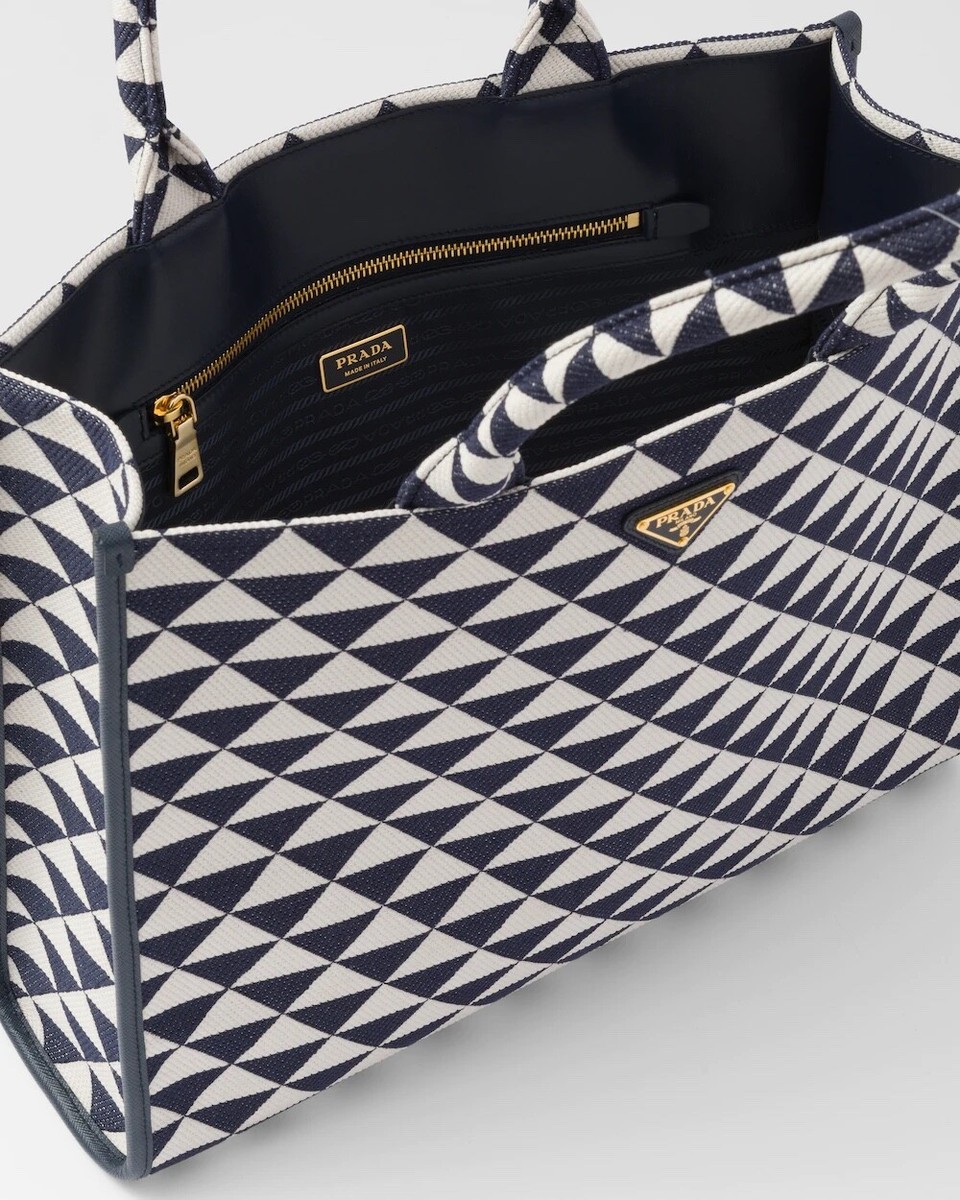 Prada Symbole embroidered fabric tote bag | eBay