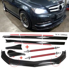 For Bens Front Bumper Lip Rear Splitter Spoiler Side Skirt Body Kits Glossy