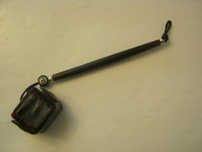 Black Gloss Leather Chalk Cube Holder, Red Stitching, Hand Sewn In Oklahoma USA