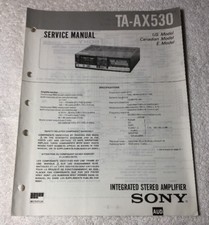 SONY TA-AX530 INTEGRATED STEREO AMPLIFIER ORIGINAL SERVICE MANUAL SCHEMATIC M617