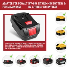 Battery Adapter For Dewalt For Milwaukee 18V Li-ion to For Bosch 18V GBA Tools
