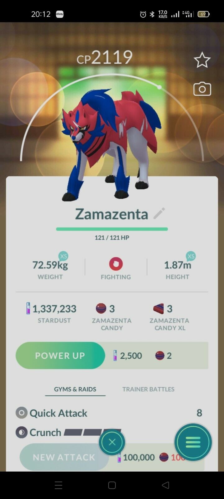 Zamazenta Pokemon Trade Go