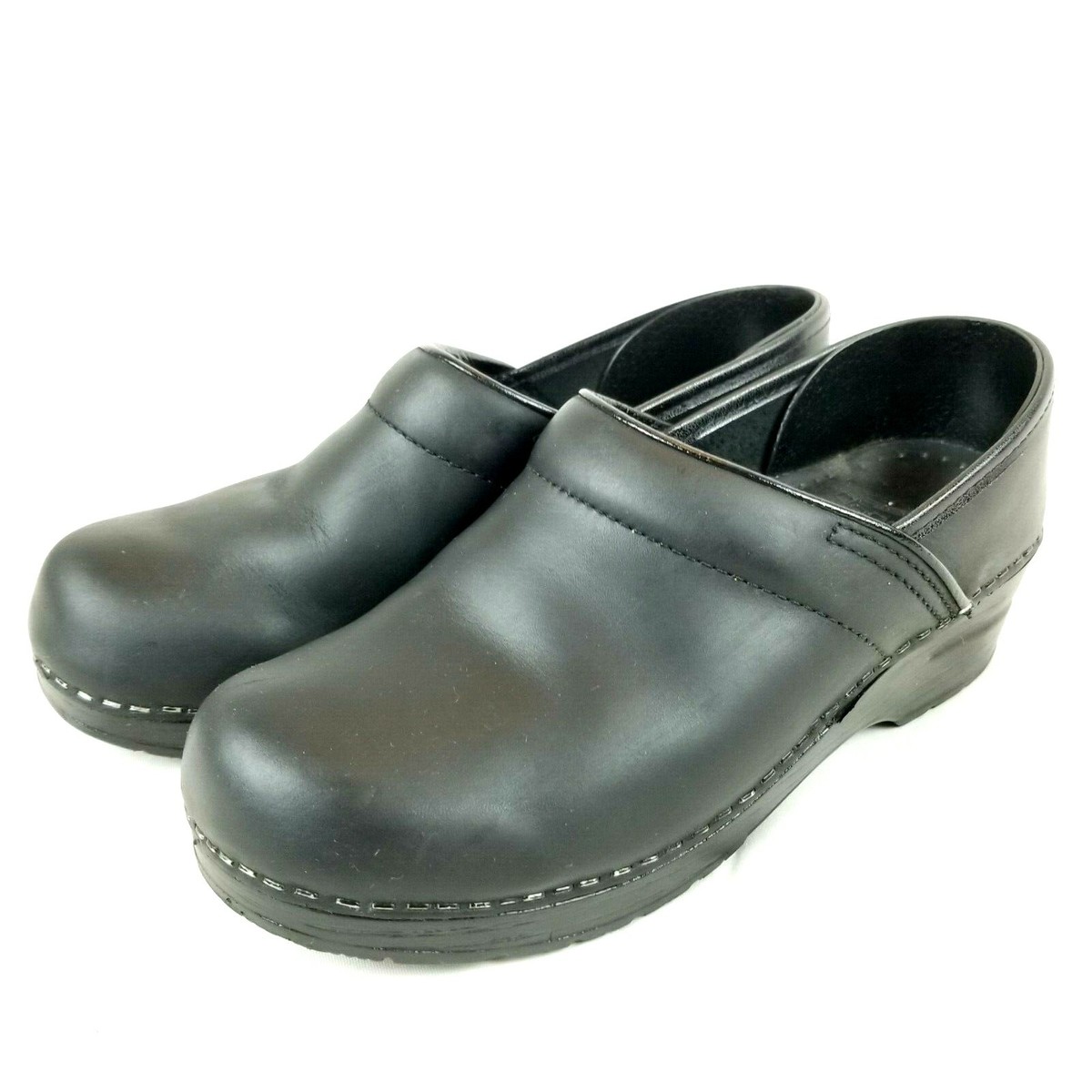 Dansko Womens Professional Black Oiled Size 38 Clogs Style 206 US