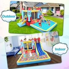 Inflatable Bounce House Large Jumper Castle Slide Bouncer Commercial w/ Blower  