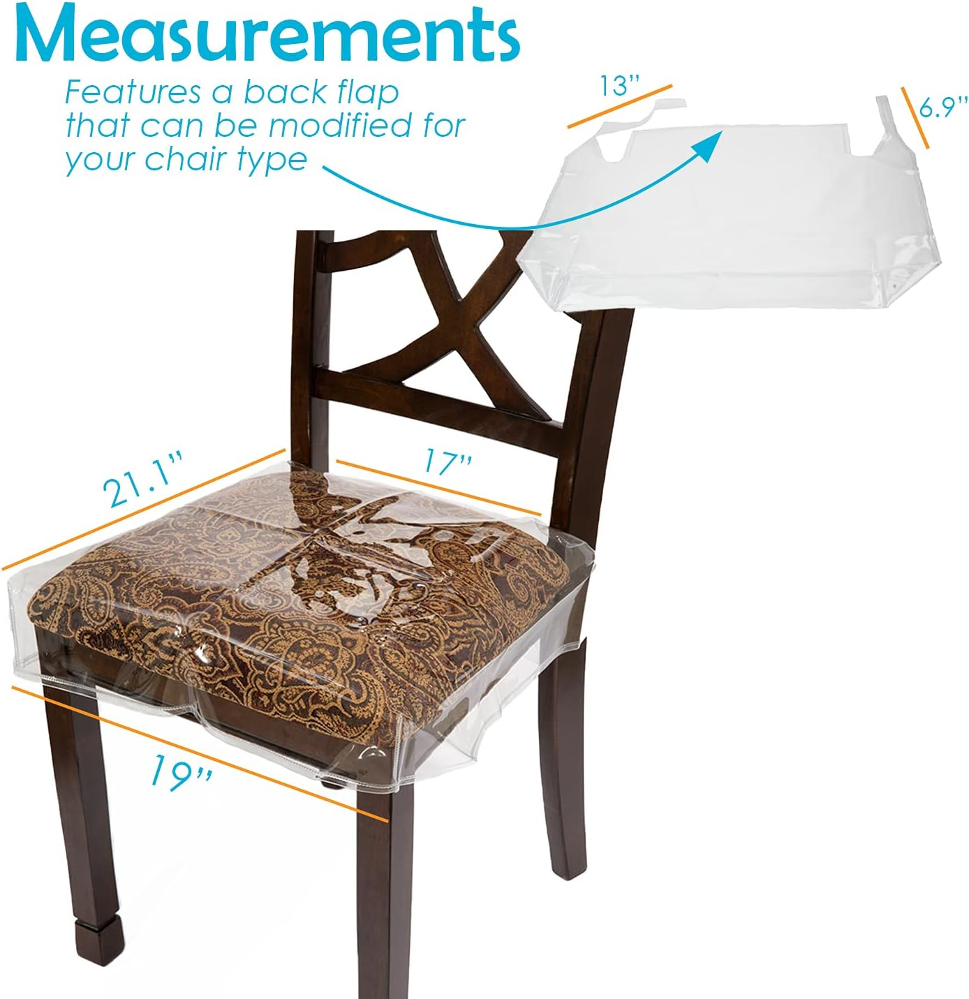 2 Pack Clear Plastic Dining Chair Covers Reusable Thickened Soft Pvc Seats Prote eBay