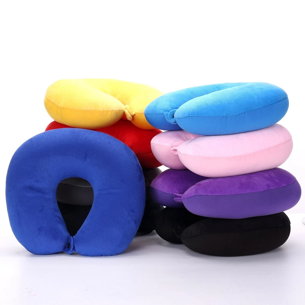 Memory Foam Travel Pillow for Neck Support in Car Home or Office