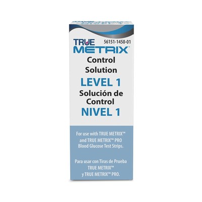 True Metrix Control Solution Level 1 For Use with Metrix Meter & Strips 2 Pack