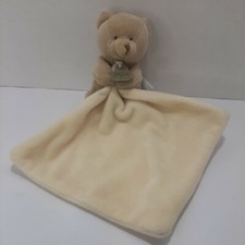 Doudou et Compagnie Tan Teddy Bear Lovey Security Blanket Plush Tan Cream