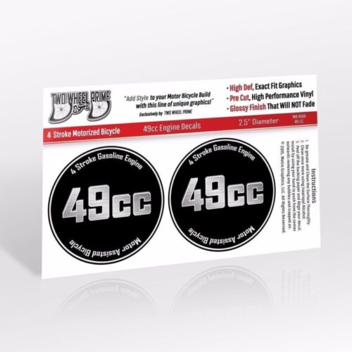 49cc,4 Stroke Motorized Bicycle Engine Decals Graphic Detail Kit Emblem - Bild 2 von 3