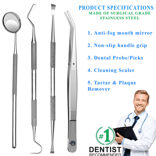 Dental Teeth Cleaning Kit Dentist Floss Plaque Remover Oral Care Tooth Tools - Picture 5 of 8