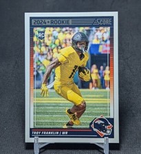 Troy Franklin Rookie RC 2024 Score Football Card #343 Denver Broncos. rookie card picture