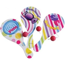 US Toy 4417X9 Candy Paddle Balls - Pack of 12