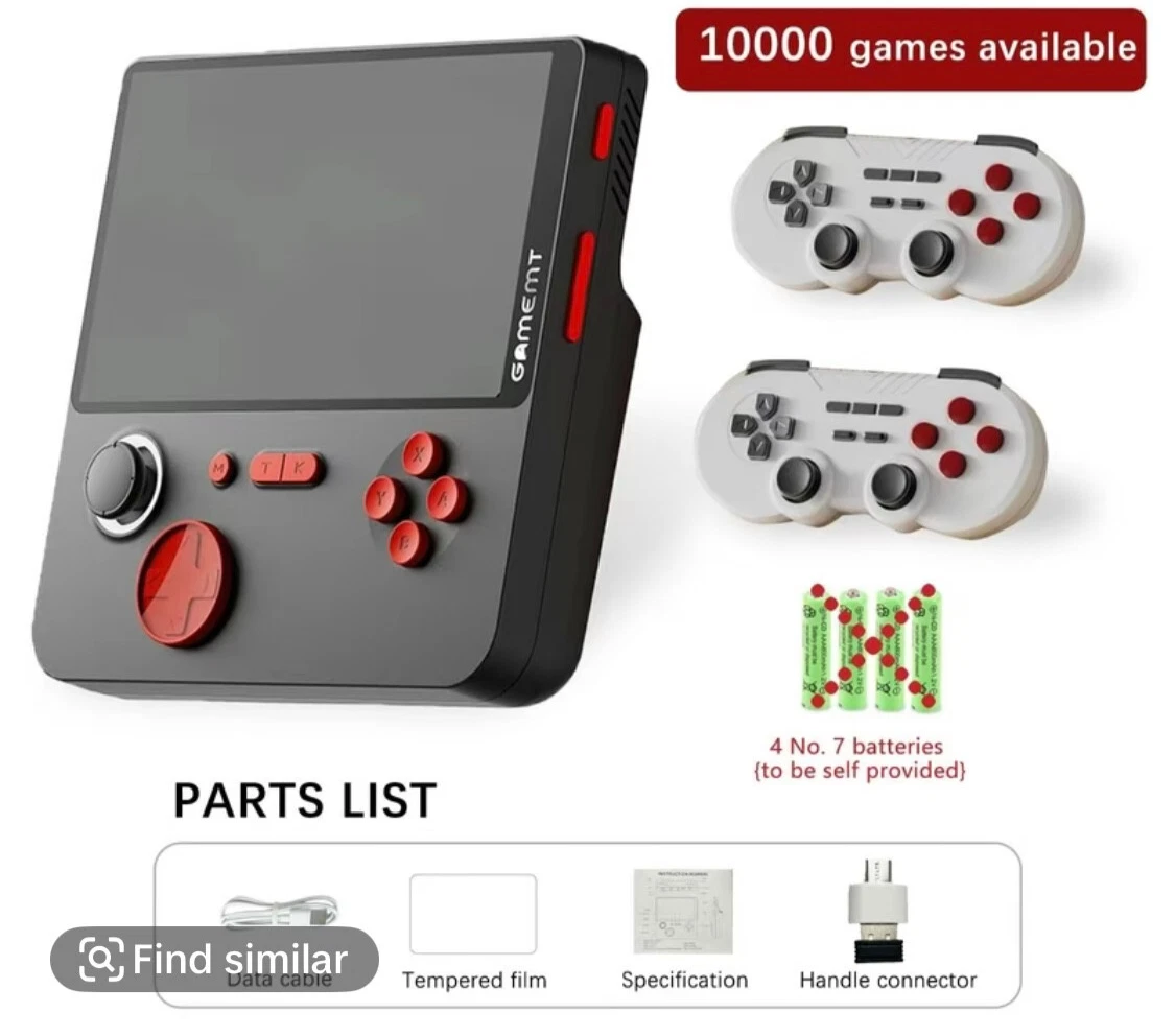 hd screen handheld game console 5 inch rechargeable portable game+PAIR OF HANDEL