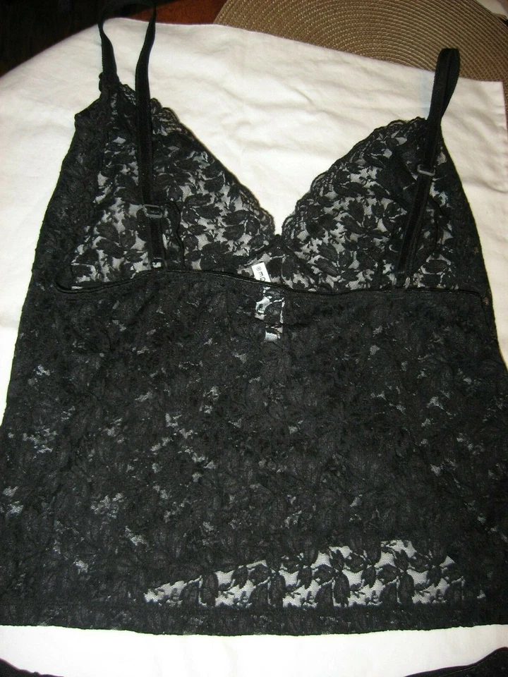 Rampage, 2 peças, camisa de renda preta e cueca perna alta 2X - Imagem 3 de 4