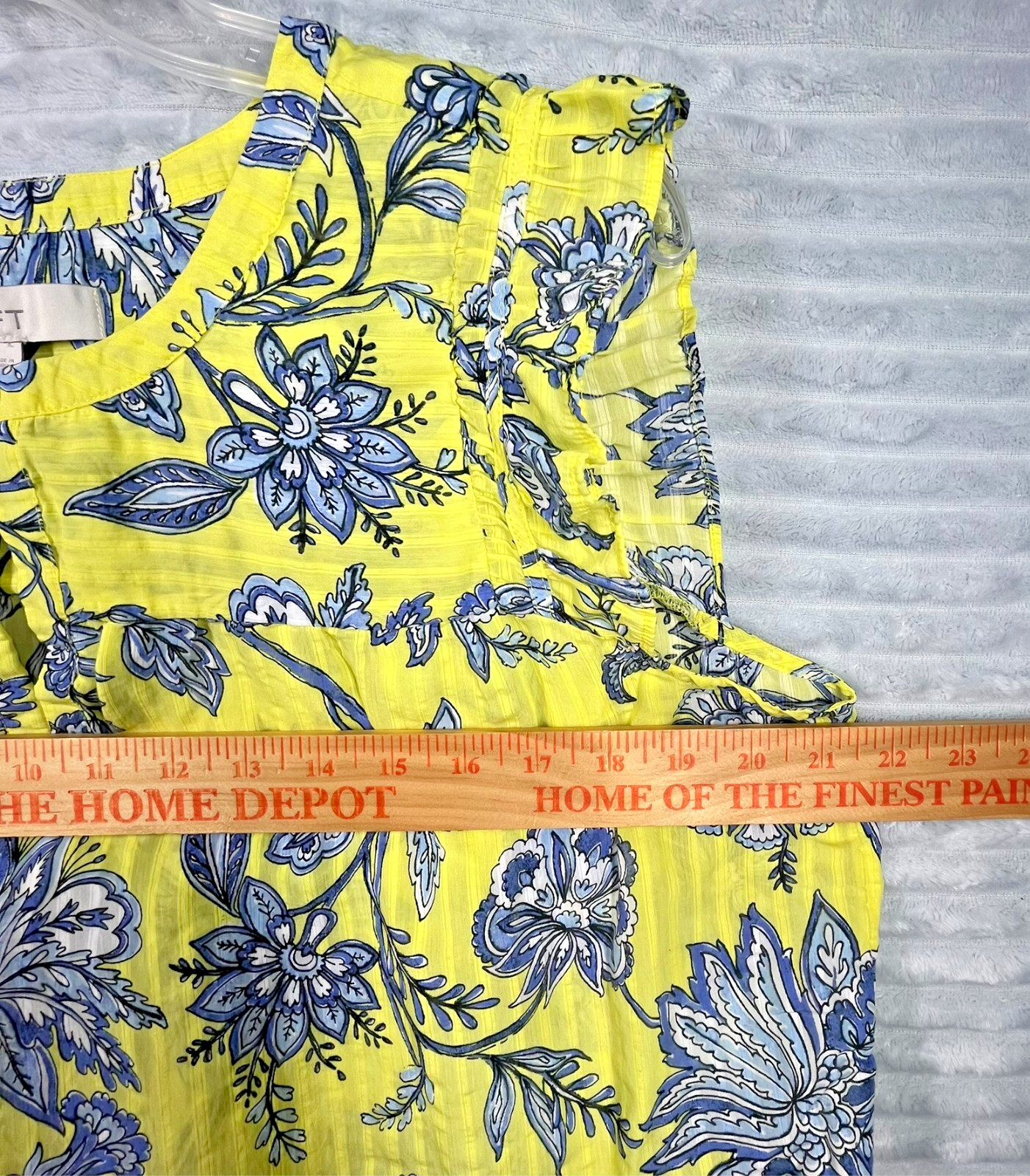 Loft Garden Smocked Split Neck Flutter Ruffle Top… - image 10