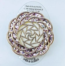 1 Bath & Body Works Scentportable GLITTER ROSE Visor Clip