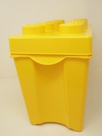 *EMPTY* LEGO CLASSIC 10698 2x4 Yellow Storage Tub Box Container Case *EMPTY*