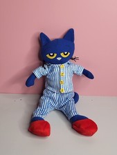 Merry Makers Pete The Cat Lovey BEDTIME BLUES 12 in Blue PLUSH Toy Doll Pajamas