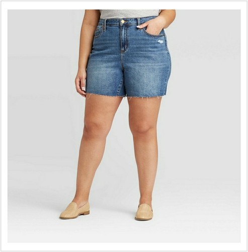 Women's Plus Size Boyfriend Jean Shorts 