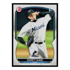 2023 Bowman Draft #BD-10 Emmett Olson Rookie Miami Marlins Baseball Card