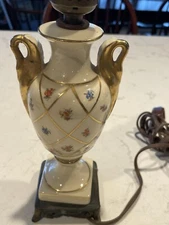 Vintage Table Lamp Boudoir Romantic Cottage Core Victorian  10.5" Tall