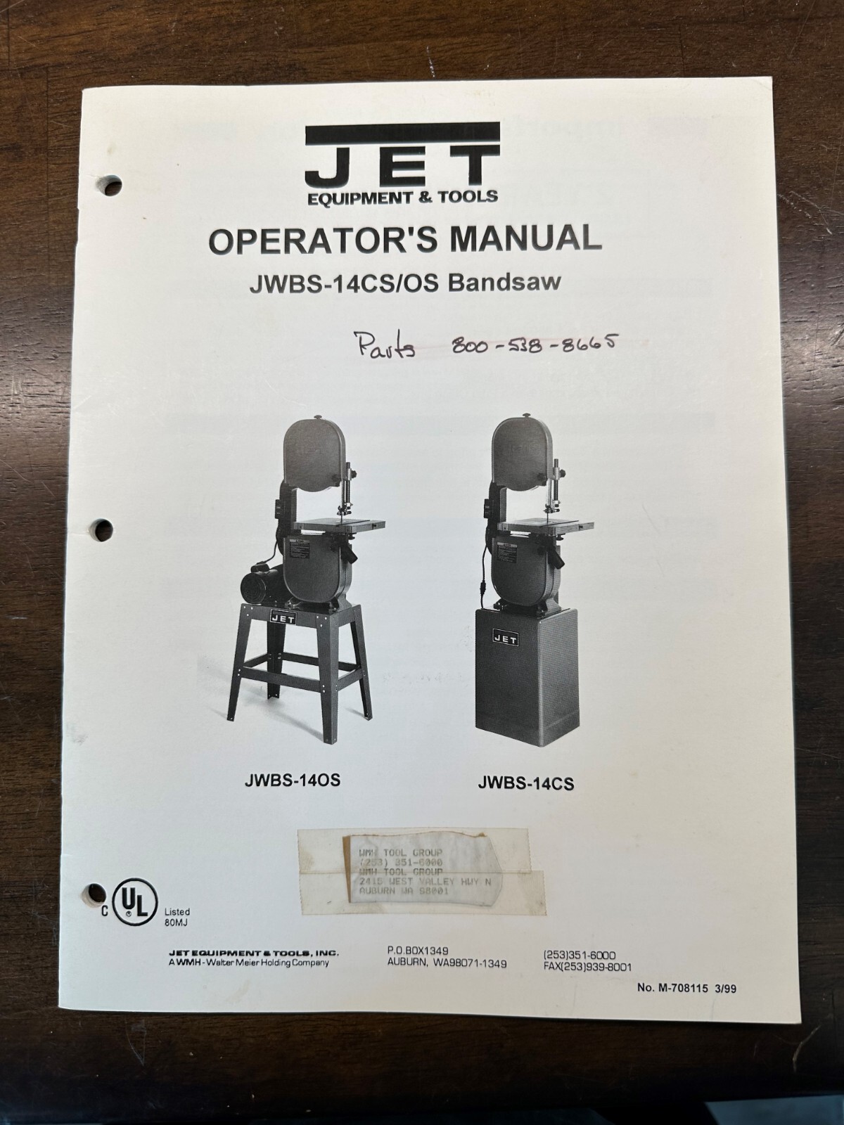 woodworking equipment:  Bandsaw, Drill Press, Jointer, Compr