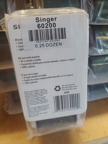 Singer 150 Yard Allzweck Polyester Garn 3er Pack/Spulen Olivgrün 60200 Neu aus altem Lagerbestand - Bild 2 von 6
