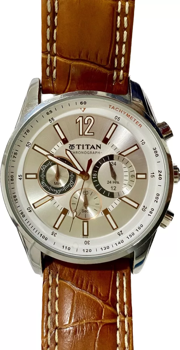 Titan Quartz Analog Watch with Blue Colour Strap for Men