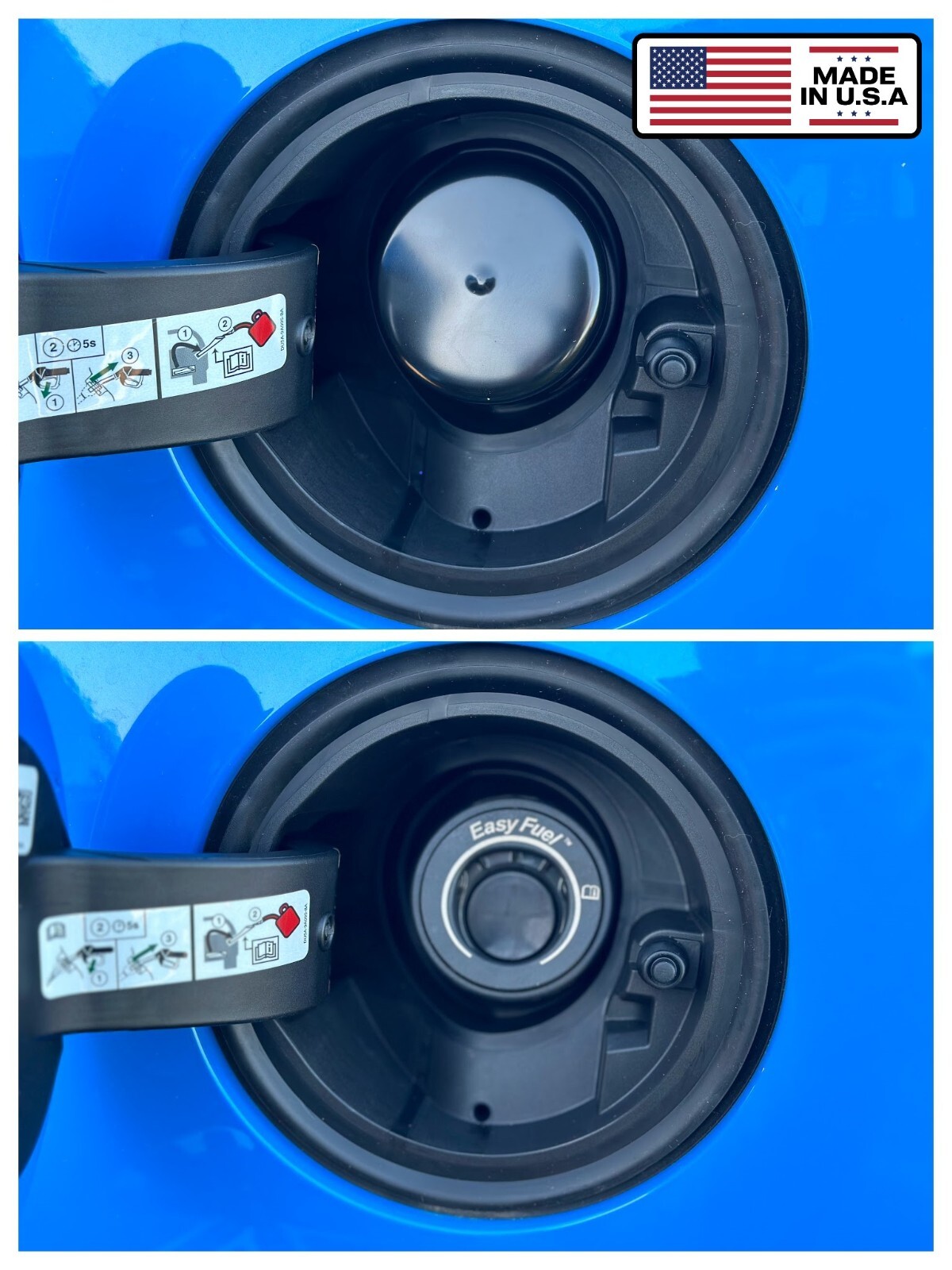 Capless gas cap dust & dirt cover for 2022-2025 Ford Mustang, EZ Fuel Cover