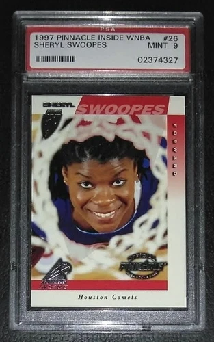 SHERYL SWOOPES Comets 1997 Pinnacle Inside WNBA #26 ROOKIE RC --- PSA 9 MINT!