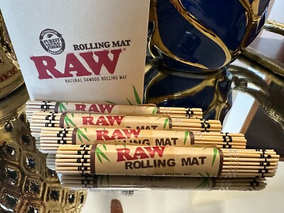 bamboo cigarette rolling mat RAW Bamboo Rolling Mat Natural Cigarette Rolling Tray/Mat 4 Count