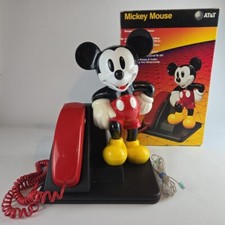Vintage Mickey Mouse Telephone In Original Bo...