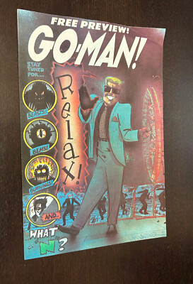 GO-MAN #1 PREVIEW (Nerve / Caliber Comics 1988) -- Matt Wagner -- VF-
