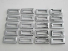 SET of 20 Chrome Peterbilt Switch Dash Light Indicator Covers 1-1/16 x 1/2 LOT