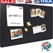 Self-Adhesive Bulletin Board Kit W/ Color Push Pins Wall Safe Easy Install New