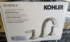 Kohler Riverly Widespread Bathroom Sink Faucet - Brushed Moderne Brass Finish