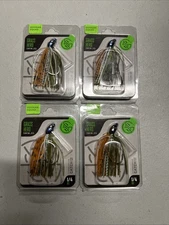 (LOT OF 4) GOOGAN SQUAD GRASS HERO SWIM JIG 4/0 1/4oz Bluegill