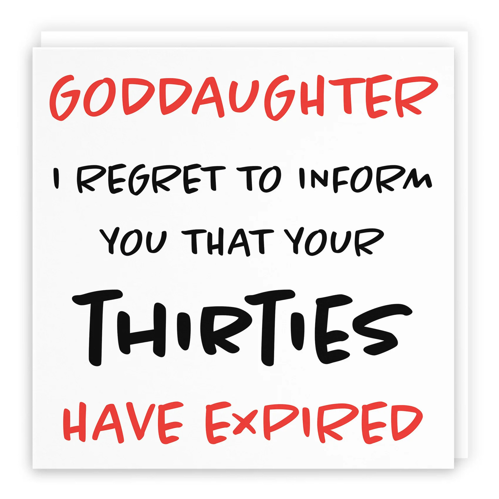40th Goddaughter Birthday Card Retro