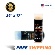 Shammy Car Drying Chamois 2-Pack 26x17in Ultra-Absorbent PVA Microfiber Towels