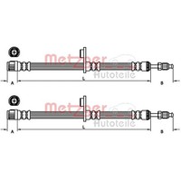 2X Metzger BremsschlÄUche Vorne Beidseitig Passend FÜR CitroËN Jumpy Fiat Scudo