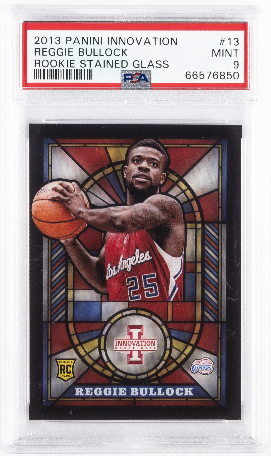 2013 PANINI INNOVATION RC STAINED GLASS #13 REGGIE BULLOCK PSA 9