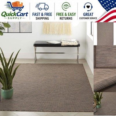 Elegant 4' x 6' Natural Indoor/Outdoor Area Rug - Non-Shedding & Water Resistant