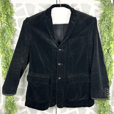 Polo Ralph Lauren Black Corduroy Blazer 3-Button Cotton Preppy Vintage 46R