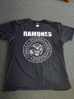 Tシャツ Y2K Ramones 1234 Mens XL Black Seal Logo Punk Rock Graphic T Shirt