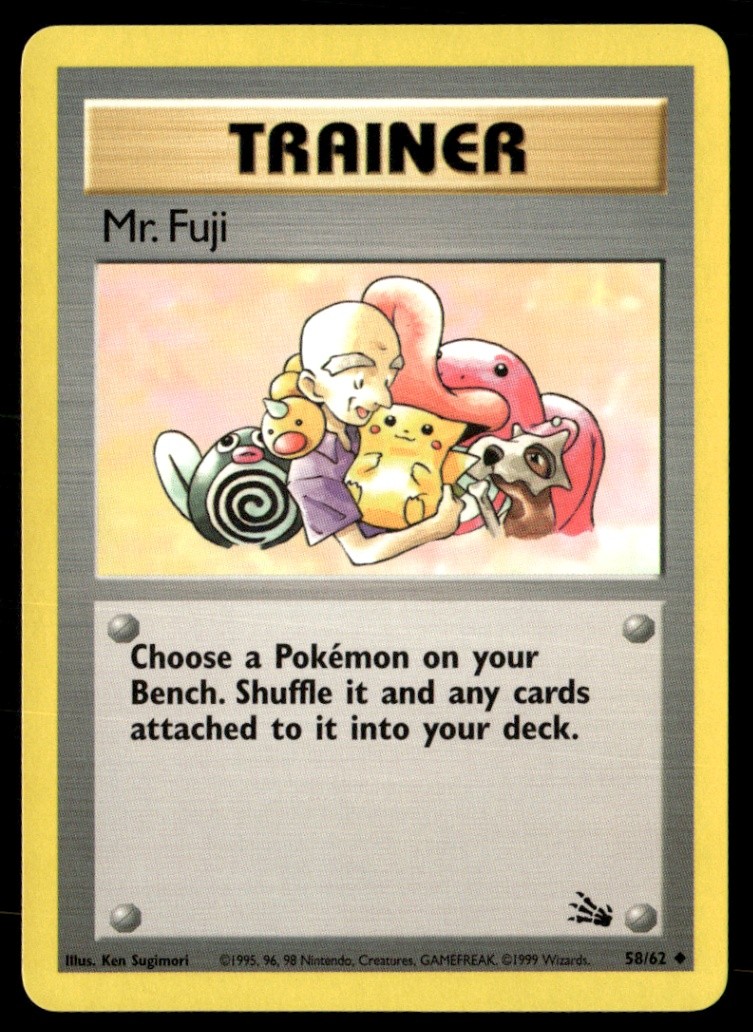 Mr. Fuji Uncommon Fossil 58/62 NM Pokémon TCG