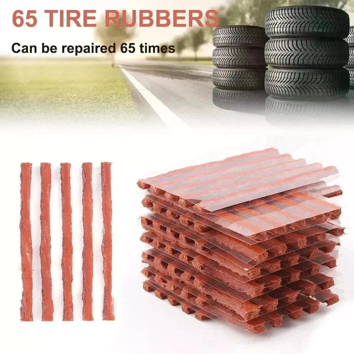 69 Pcs Tire Repair Kit DIY Flat Tire Lubricant Plug Patch RoadSide Car Truck 120998761800 4