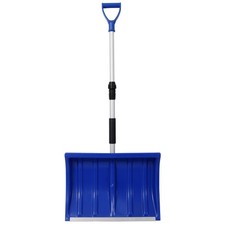 Portable Snow Shovel 19 Blade Adjustable Height D-grip Handle Blue Portable Snow Shovel 19 Blade Adjustable Height D-grip Handle Blue