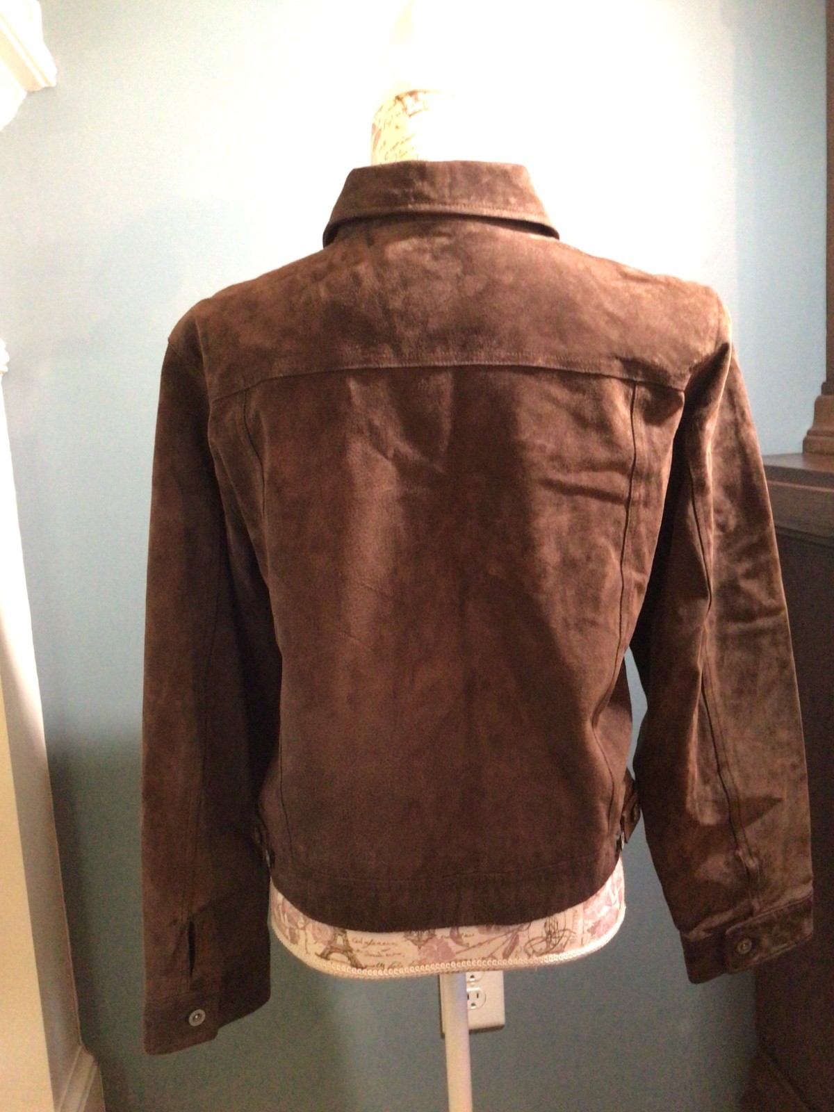 VTG W-L Suede Jacket Button Up Ameri/Eagle Outfit… - image 4