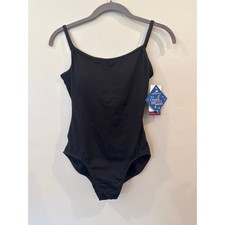 NWT Motionwear black camisole leotard AL