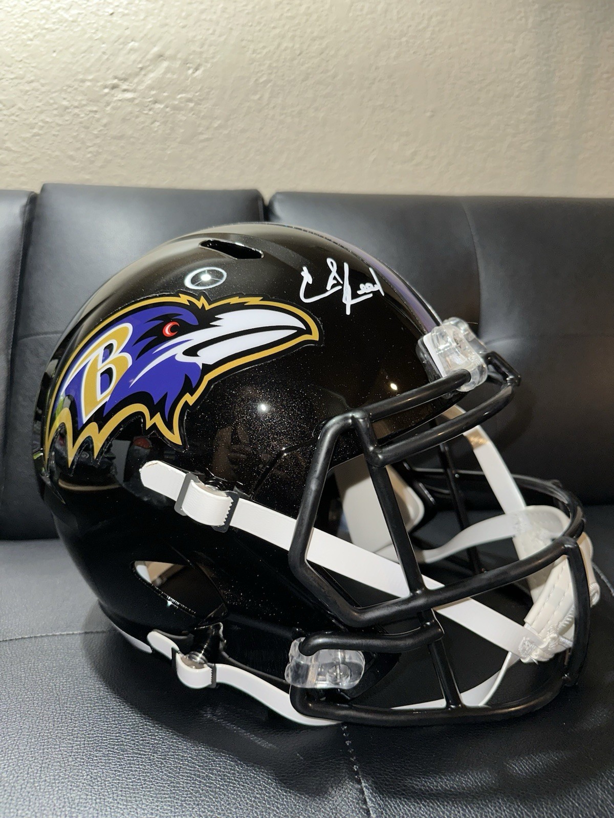 Ed Reed Autographed Signed Baltimore Ravens FULL SIZE SPEED REPLICA HELMET BECKETT 